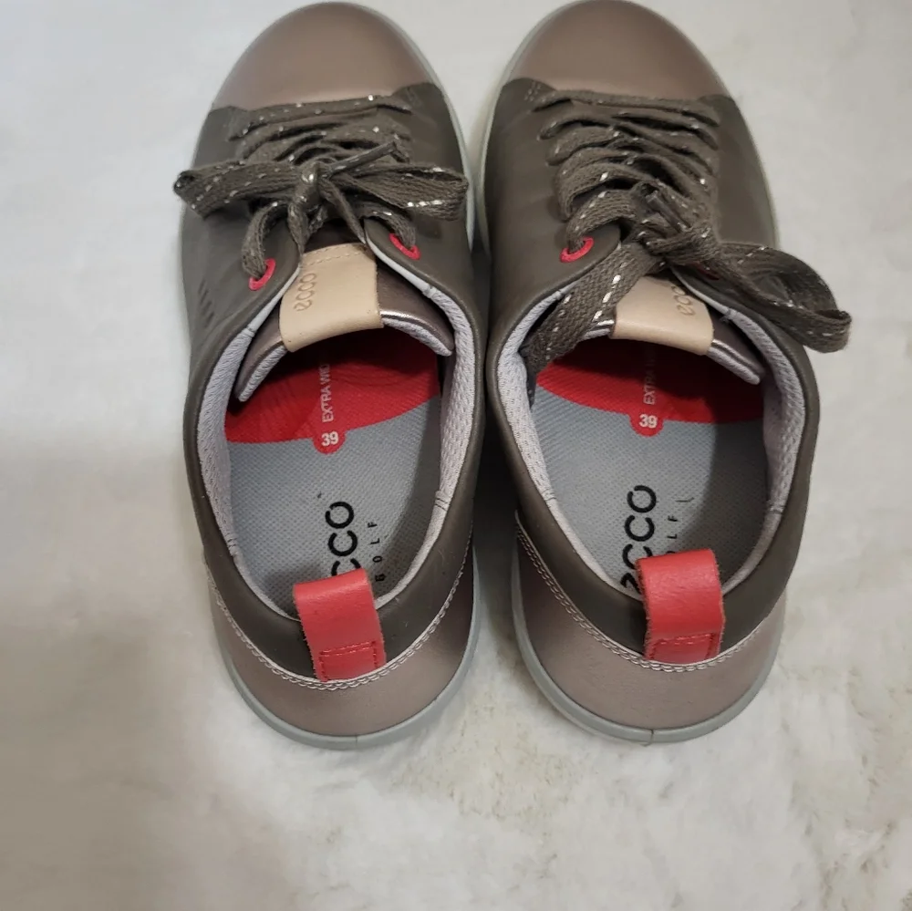 Ecco Womens Gray Leather golf shoes Sz 39 - Picture 5 of 6